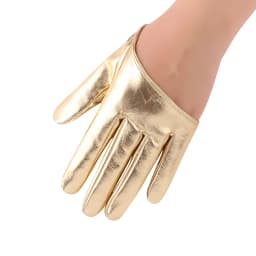 Women Nightclubs Stage Performance DS Punk Style Half Palm Leopard Print Solid Leather Gloves Fashionable Personality Hip Hop