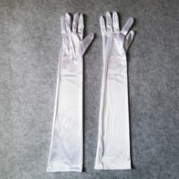 55cm Women Solid Satin Elegant Formal Evening Etiquette Long Gloves Bride Dress Party Soft Smooth Cosplay Stage Performance