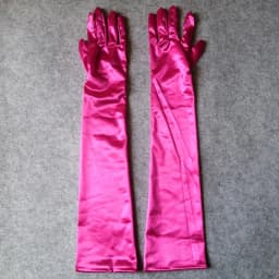 55cm Women Solid Satin Elegant Formal Evening Etiquette Long Gloves Bride Dress Party Soft Smooth Cosplay Stage Performance