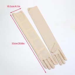 53cm Classic Women Spandex Stretch Long Gloves Drive Sun Protection Etiquette Opera Evening Party Prom Cosplay Costume Gloves