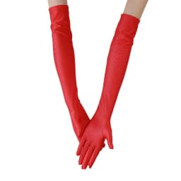 Sexy Classic Adult Black Spandex Opera Elbow Stretch Finger Long Gloves Women 1920s Flapper Costume Dinner Gloves Accessories