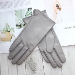 New Leather Gloves Women's Sheepskin Touch Screen Unlined Thin Fashion All-Match Solid Color Riding and Driving Gloves