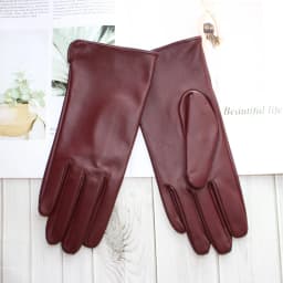 New Leather Gloves Women's Sheepskin Touch Screen Unlined Thin Fashion All-Match Solid Color Riding and Driving Gloves