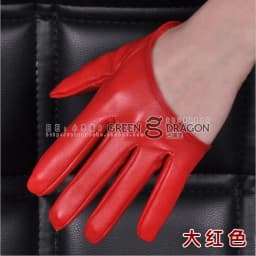 Women's Full racerback faux PU leather ds gloves sexy half palm gloves hip hop dancing motorcycle gloves