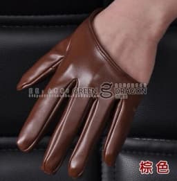 Women's Full racerback faux PU leather ds gloves sexy half palm gloves hip hop dancing motorcycle gloves