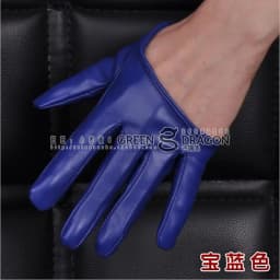 Women's Full racerback faux PU leather ds gloves sexy half palm gloves hip hop dancing motorcycle gloves