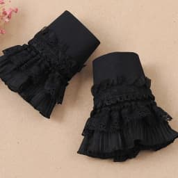 Gothic Retro Black Detachable Sleeve Fake Cuffs Multi Layer Lace Patchwork Princess Sweater Decorative Wristband Dropshipping