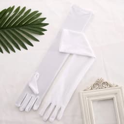 Women Milk Silk High Stretch Long Gloves Classic Retro Adult Multicolor Mittens Stage Performance Cosplay Party Prom Costume