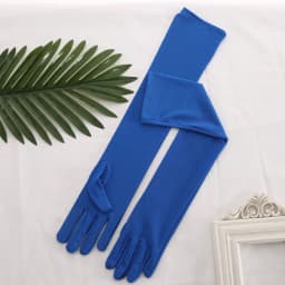 Women Milk Silk High Stretch Long Gloves Classic Retro Adult Multicolor Mittens Stage Performance Cosplay Party Prom Costume