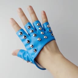 Sexy Men Women Night Club Pole Hip Hop PU Leather Mitten Gothic Rivet Punk Rock Street Break Dance Show Half Finger Glove P42