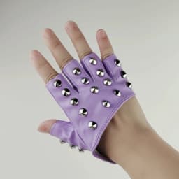 Sexy Men Women Night Club Pole Hip Hop PU Leather Mitten Gothic Rivet Punk Rock Street Break Dance Show Half Finger Glove P42