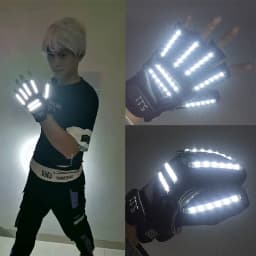High Quality Gloves 6 Neon Light Colors For Choice Adult Decorative Mittens Performance Dance Costumes Gloves Glow In The Dark