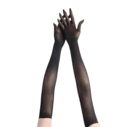 Women Sexy Lace Thin Transparent High Elasticity Long Gloves Nightclub Cosplay Man Solid Seamless Tight Stocking Gloves Sunscree