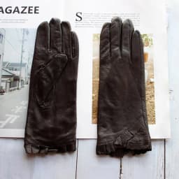 Women's Winter Warm Color Leather Gloves Fashion Striped Style Windproof Sheepskin Velvet Lining Driving Gloves