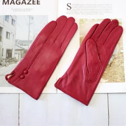 Women's Winter Warm Color Leather Gloves Fashion Striped Style Windproof Sheepskin Velvet Lining Driving Gloves