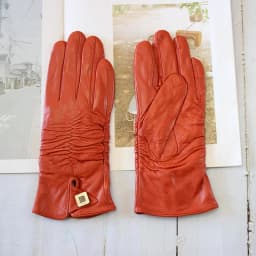 Women's Winter Warm Color Leather Gloves Fashion Striped Style Windproof Sheepskin Velvet Lining Driving Gloves