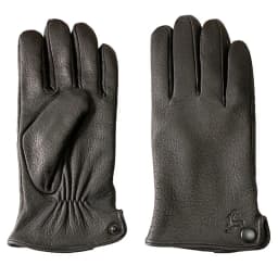 Goatskin Deerskin Gloves Men's Leather New Thin Fleece Lining Winter Warmth and Thickening Outdoor Motorcycle Riding and Driving