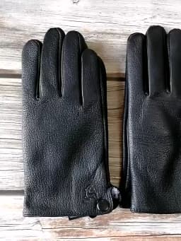 Goatskin Deerskin Gloves Men's Leather New Thin Fleece Lining Winter Warmth and Thickening Outdoor Motorcycle Riding and Driving