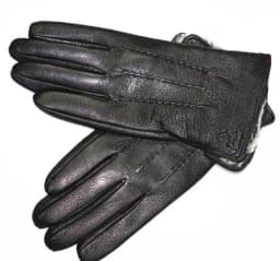 Goatskin Deerskin Gloves Men's Leather New Thin Fleece Lining Winter Warmth and Thickening Outdoor Motorcycle Riding and Driving