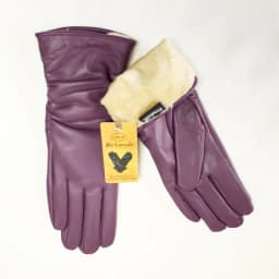 Women's Sheepskin Leather Gloves With Velvet Lining For Warmth in Autumn and Winter Outdoor Anti Cold Motorcycle Driving Gloves