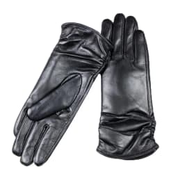 Women's Sheepskin Leather Gloves With Velvet Lining For Warmth in Autumn and Winter Outdoor Anti Cold Motorcycle Driving Gloves