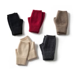 2025 Winter Women 100% Cashmere Mitts 15cm Knitted Fingerless Gloves Y2k Thermal Gloves Semi Finger Lengthen Mittens Arm Warmers