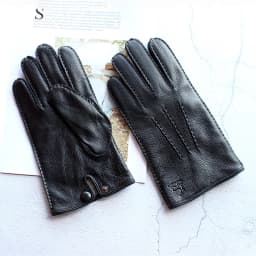 Winter Driving Leather Deerskin Gloves Men's Fashion New Wool Lining Autumn Warmth Motorcycle Riding Driver Finger Gloves