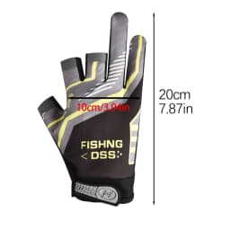 Summer Fishing Cycling Gloves Men Three Finger Cut Gloves for Fishing Sun Protection Male Anti-Slip Drive Breathable Thin Gloves
