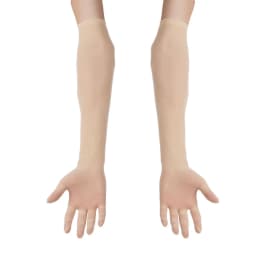 Long Gloves Women Full Finger Sunscreen Gloves Stretchy Mesh See Through Sheer Mittens Anti-UV Driving Hiking Outdoor Gloves