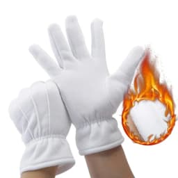 Winter Plus Velvet Thickened Back Three-String White Gloves Etiquette and Steadily Dance Performance Keeps Warm and Cold for Men