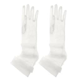 1Pair Women Vintage Tulle Gloves Ultra Thin Long Finger Wedding Bridal Gloves Bridal Gown Mittens Evening Prom Decor Party Dress
