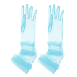 1Pair Women Vintage Tulle Gloves Ultra Thin Long Finger Wedding Bridal Gloves Bridal Gown Mittens Evening Prom Decor Party Dress
