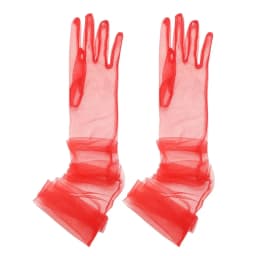1Pair Women Vintage Tulle Gloves Ultra Thin Long Finger Wedding Bridal Gloves Bridal Gown Mittens Evening Prom Decor Party Dress