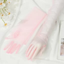 1Pair Women Vintage Tulle Gloves Ultra Thin Long Finger Wedding Bridal Gloves Bridal Gown Mittens Evening Prom Decor Party Dress
