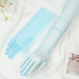 1Pair Women Vintage Tulle Gloves Ultra Thin Long Finger Wedding Bridal Gloves Bridal Gown Mittens Evening Prom Decor Party Dress