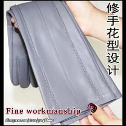 AOTIANYANG Genuine Leather Gloves 100% Sheepskin Long Gloves Women's Winter Warm Fleece Lining Over Elbow Arm Sleeves Color New