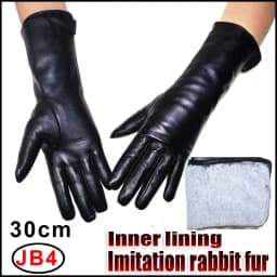 AOTIANYANG Genuine Leather Gloves 100% Sheepskin Long Gloves Women's Winter Warm Fleece Lining Over Elbow Arm Sleeves Color New
