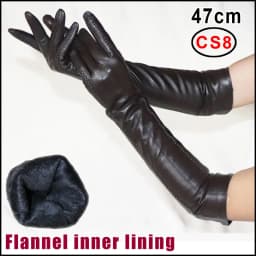 AOTIANYANG Genuine Leather Gloves 100% Sheepskin Long Gloves Women's Winter Warm Fleece Lining Over Elbow Arm Sleeves Color New
