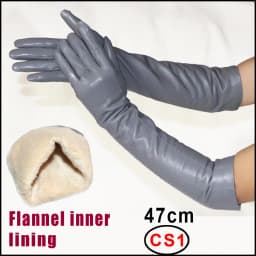 AOTIANYANG Genuine Leather Gloves 100% Sheepskin Long Gloves Women's Winter Warm Fleece Lining Over Elbow Arm Sleeves Color New
