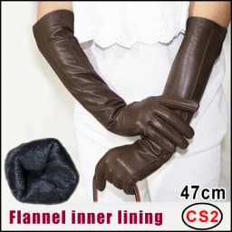 AOTIANYANG Genuine Leather Gloves 100% Sheepskin Long Gloves Women's Winter Warm Fleece Lining Over Elbow Arm Sleeves Color New