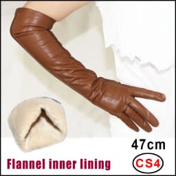 AOTIANYANG Genuine Leather Gloves 100% Sheepskin Long Gloves Women's Winter Warm Fleece Lining Over Elbow Arm Sleeves Color New