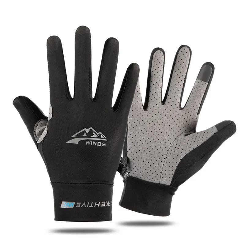 Summer Ice Silk Men Gloves Thin Light Sports Driving Fingerless Outdoors Fishing Women Cycling Run Non-Slip Touchscreen Gloves