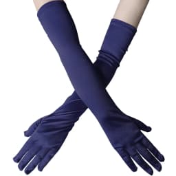 52CM Solid Satin High Elasticity Women Halloween Cosplay Stage Performance Dinner Accessories Etiquette Long Gloves Opera