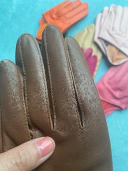 Autumn and Winter Women's Short Design Sheepskin Gloves Thin Genuine Leather Gloves Half Palm Black Glove 8 Colors R025