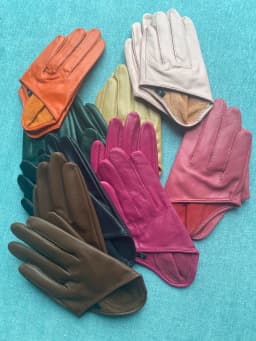 Autumn and Winter Women's Short Design Sheepskin Gloves Thin Genuine Leather Gloves Half Palm Black Glove 8 Colors R025