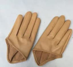 Autumn and Winter Women's Short Design Sheepskin Gloves Thin Genuine Leather Gloves Half Palm Black Glove 8 Colors R025