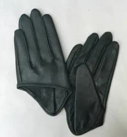 Autumn and Winter Women's Short Design Sheepskin Gloves Thin Genuine Leather Gloves Half Palm Black Glove 8 Colors R025