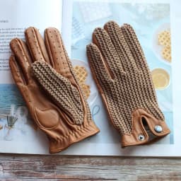 Men's Summer Motorcycle Riding Gloves Touch Screen Leather Driving Unlined Thin Goatskin 2025 New Style