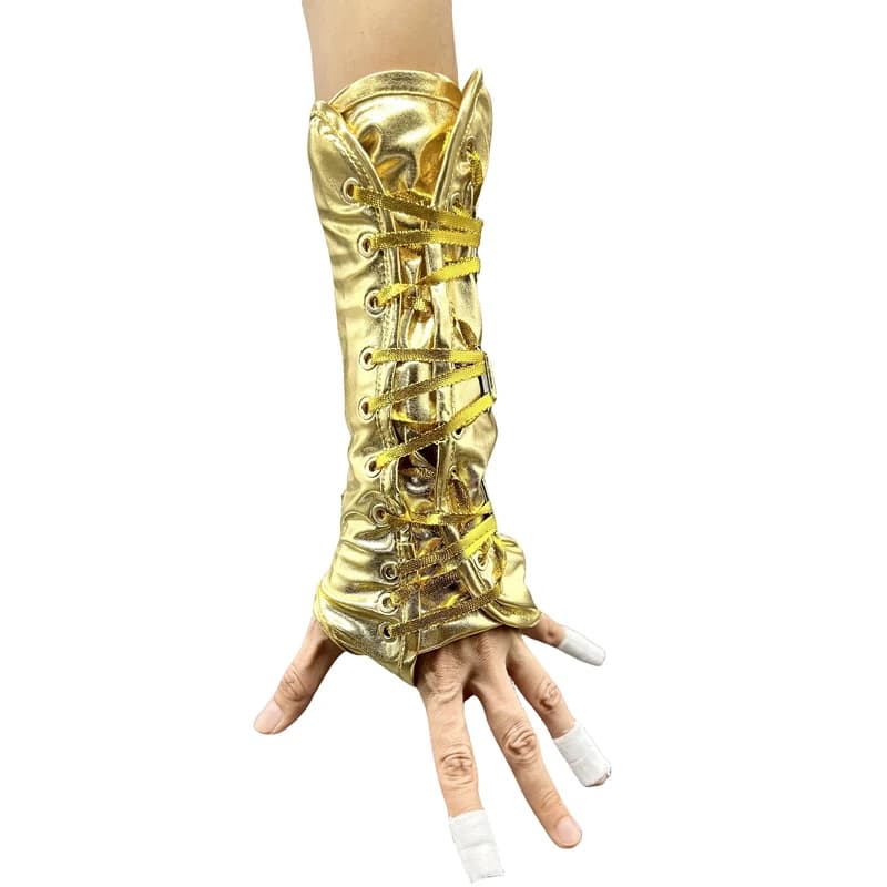 Impersonator Michael Jackson Costumes Stuff Golden Black and white ArmBrace Glove Punk Shows Imitation