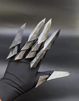 Handmade Gluing Flexible Wearable Hand Armor Unisex Halloween Cosplay Techwear Punk Gloves Movable Mechanical Plastic Claw